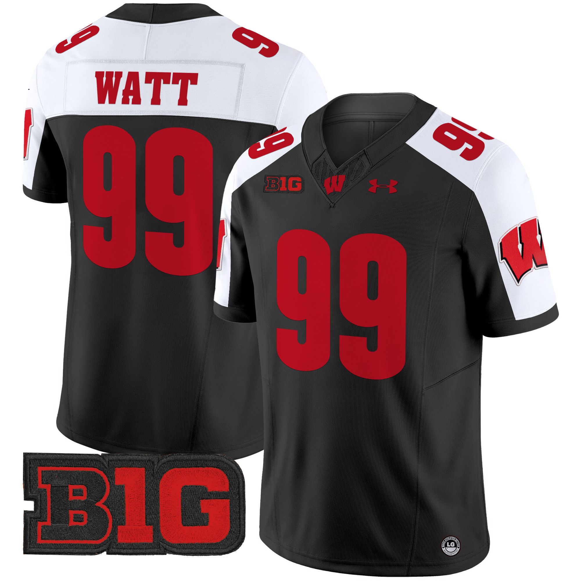 Men Wisconsin Badgers #99 Watt Black 2024 Vapor Limited NCAA Jersey->ncaa teams->NCAA Jersey